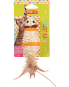 580714 Zolux Igračka Za Mačke Pleteni Miš Više Boja 20x5x4,5cm