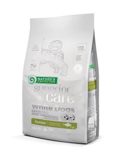 Nature's Protection White Dogs GF Junior Small and Mini Bela Riba 1,5kg