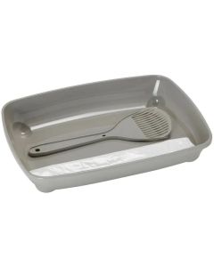 Moderna Warm gray Kitten Starterkit set (činija, lopatica, kesa za izmet)