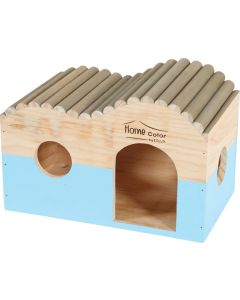 209767 Zolux Drvena Kućica Za Glodare L Plava 30x18x20,5cm