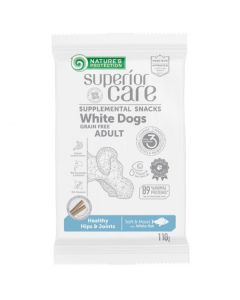 Nature's Protection White Dogs Grain Free Adult Healthy Hips & Joints Poslastica sa Belom Ribom  110g