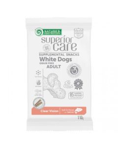 Nature's Protection White Dogs Grain Free Poslastice Clear Vision Losos 110g