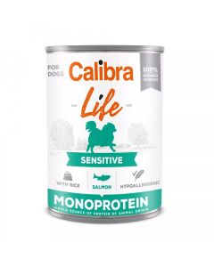 Calibra Dog Life Sensitive Losos sa Pirinčem Konzerva 400g