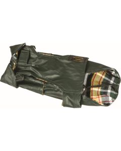 Fashion Dog Vodootporni Voskirani Kaputić Karirana Postava Zeleni 80cm