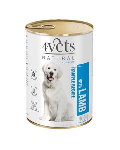 4Vets Natural Complete Dog Jagnjetina 400g