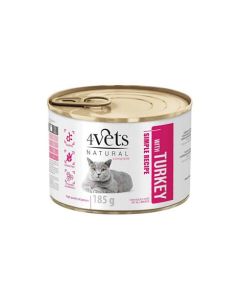 4Vets Natural Complete Cat Ćuretina 185g