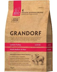 Grandorf Dog Adult Medium & Maxi Jagnjetina & Ćuretina 3kg