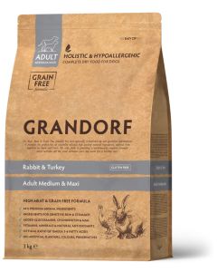 Grandorf Dog Adult Medium & Maxi Grain Free Zečetina & Ćuretina 1kg