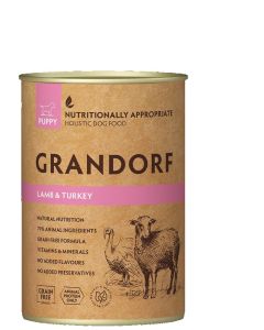 Grandorf Dog Puppy Grain Free Konzerva Jagnjetina & Ćuretina 400g