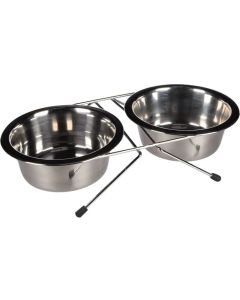 Flamingo Set Dve Činije sa Stalkom Arjun Sivi 25cm / 2x2500ml