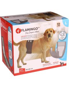 Flamingo Pelene za Mužjake Dipy Crne L 60-80cm / 12 kom.