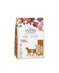 4Vets Natural Cat Sušena Veterinarska Dijeta Weight Reduction 1kg