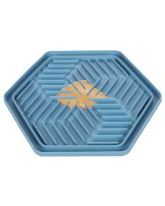 Flamingo Podloga Za Sporo Hranjenje Bean Hexagon Plava/Siva