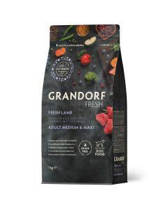 Grandorf Dog Fresh Adult Medium & Maxi Breeds Jagnjetina 1kg