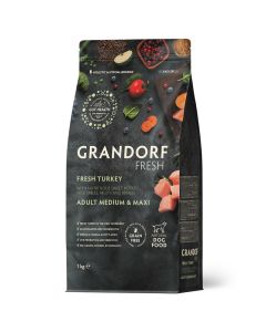 Grandorf Dog Fresh Adult Medium & Maxi Breeds Ćuretina 1kg