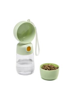 Leopet Flašica za Vodu i Hranu HappyTravel Zelena 400ml / 200ml  25x9x8cm