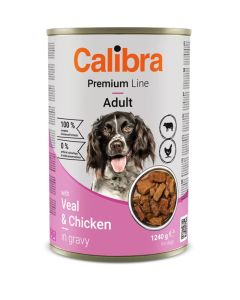 Calibra Dog Premium Line Konzerva Teletina & Piletina 1240g