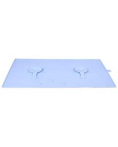 474602BLE Zolux Silikonska Podloga Sa Vakuumom M Plava 48x30cm