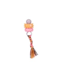 Flamingo Gumena Igračka za Štence Bunty Prsten sa Konopcem 20x5,7cm