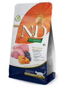 N&D Pumpkin Neutered Cat Lamb & Blueberry 300g