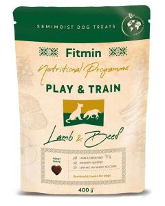 Fitmin Dog Nutritional Programme Play and Train Poslastice Jagnjetina i Govedina 400g
