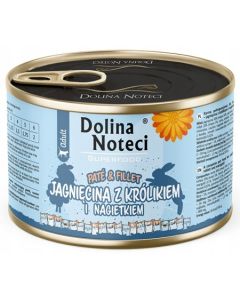 Dolina Noteci Superfood Cat Adult Pate & Fillet Jagnjetina sa Zečetinom i Nevenom 185g