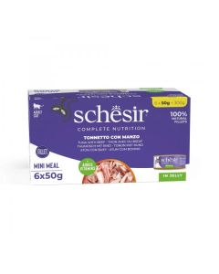 Schesir Cat Multipack Tunjevina i Govedina u Želeu 6x50g