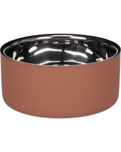 Flamingo Metalna Činija za Hranu i Vodu Xara Roze Srebrna 15x7,4cm / 700ml