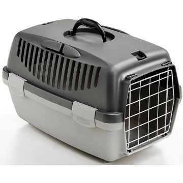 Stefanplast Transporter sa Metalnim Vratima Gulliver 1 Tamno Siva / Svetlo Siva 48x32x31cm