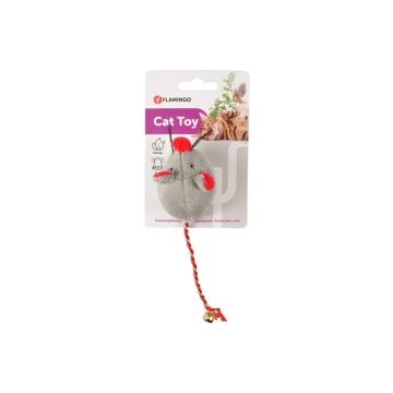 Flamingo Igračka za Mace Jerry Sivi Miš sa Zvoncem 7cm / 16cm