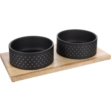 Flamingo Činija Duo Nervo Crna O17cm 2 x 1170ml