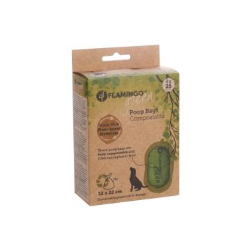 Flamingo Biorazgradive Kesice za Izmet Cardun Zelene 4x25 kom.