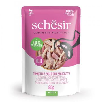 Schesir Cat Tunjevina, Piletina i Šunka u Želeu Sos 85g