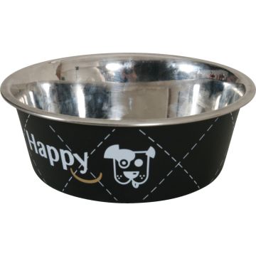475 431NOI Zolux Činija Rostfraj Happy Crna 14cm 0.4L