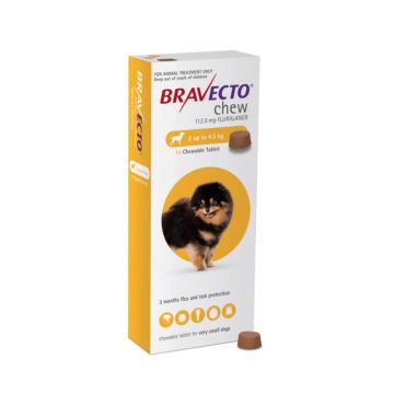 Bravecto 112,5mg Tableta za Žvakanje Protiv Spoljnih Parazita za Pse 2-4,5kg