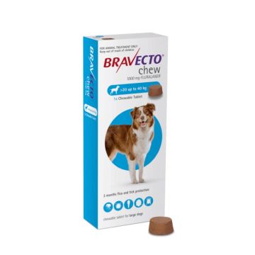 Bravecto 1000mg Tableta za Žvakanje Protiv Spoljnih Parazita za Pse 20-40kg