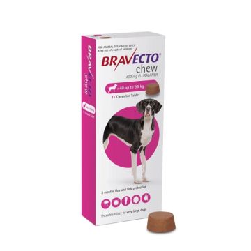 Bravecto 1400mg Tableta za Žvakanje Protiv Spoljnih Parazita za Pse 40-56kg