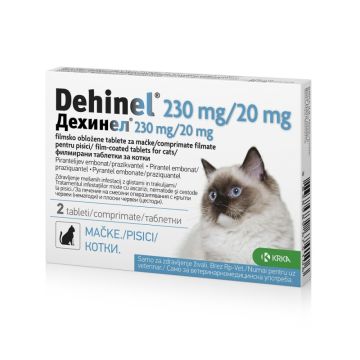 Dehinel 230mg/20mg Tablete Protiv Unutrašnjih Parazita za Mačke 1kom.