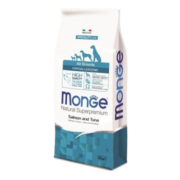 Monge All Breeds Hypoallergenic Losos i Tunjevina 12kg