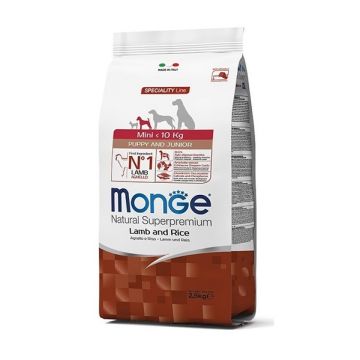 Monge Mini Puppy and Junior Jagnjetina i Pirinač 2,5kg