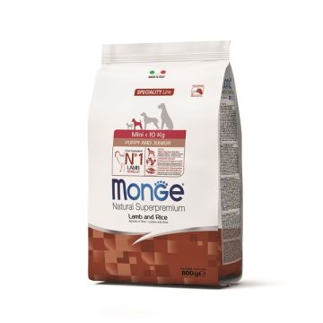 Monge Mini Puppy and Junior Jagnjetina i Pirinač 800g