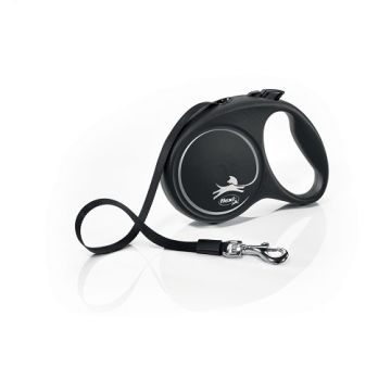 Flexi Povodac Black Design M Traka Sivi 5m