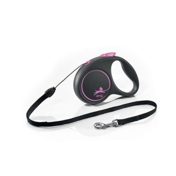 Flexi Povodac Black Design S Sajla Rozi 5m