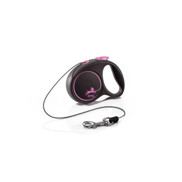 Flexi Povodac Black Design XS Sajla Rozi 3m