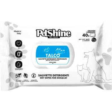 Petshine Talco Vlažne Maramice 40 kom.