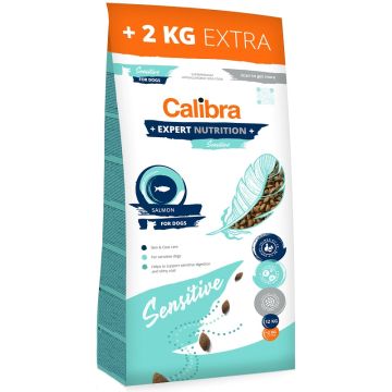 Calibra Dog Expert Nutrition Sensitive Losos 12+2kg