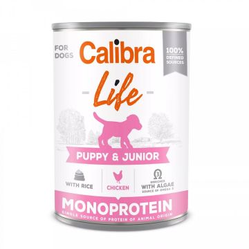 Calibra Dog Life Puppy & Junior Piletina sa Pirinčem Konzerva 400g