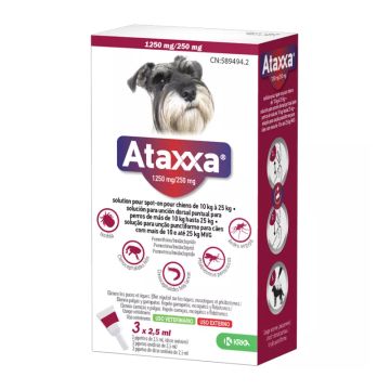 Ataxxa Spot-On Ampule Protiv Spoljnih Parazita za Pse 10-25kg 2,5ml / 1kom.