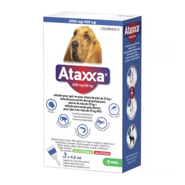 Ataxxa Spot-On Ampule Protiv Spoljnih Parazita za Pse Preko 25kg 4ml / 1kom.