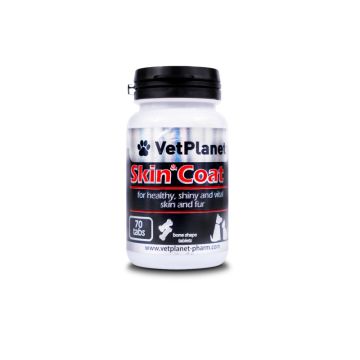 VetPlanet Skin&Coat Tablete za Zdravu Kožu i Dlaku za Pse i Mačke 70tbl.